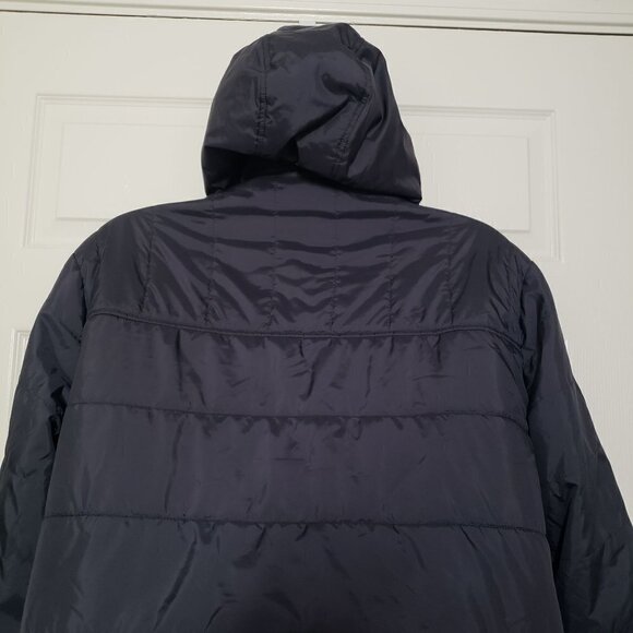 Tumi Tech Puffer Coat Quilted Hooded Polyester Pockets Black Mens XL - Picture 6 of 14